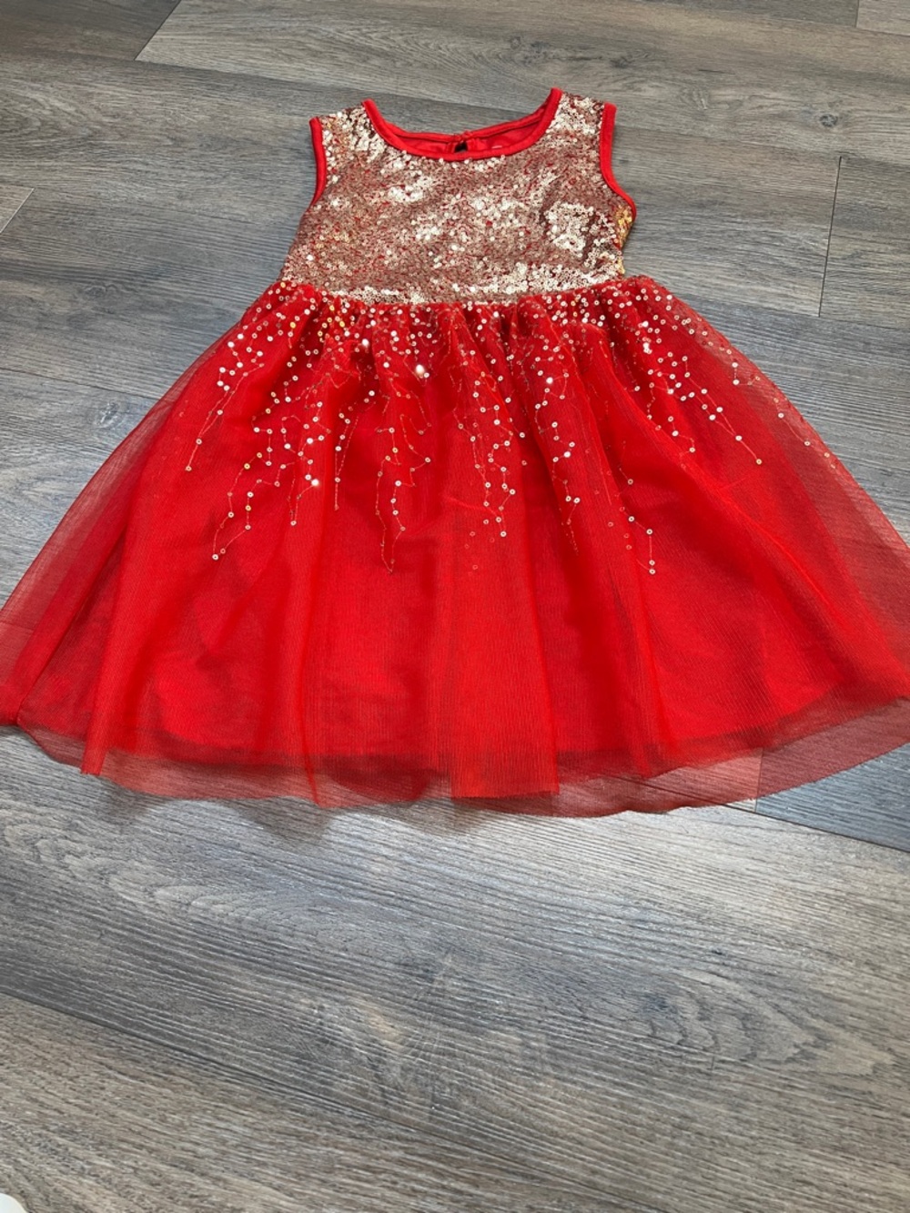 wonder nation Red Sequin & Tulle Party Dress